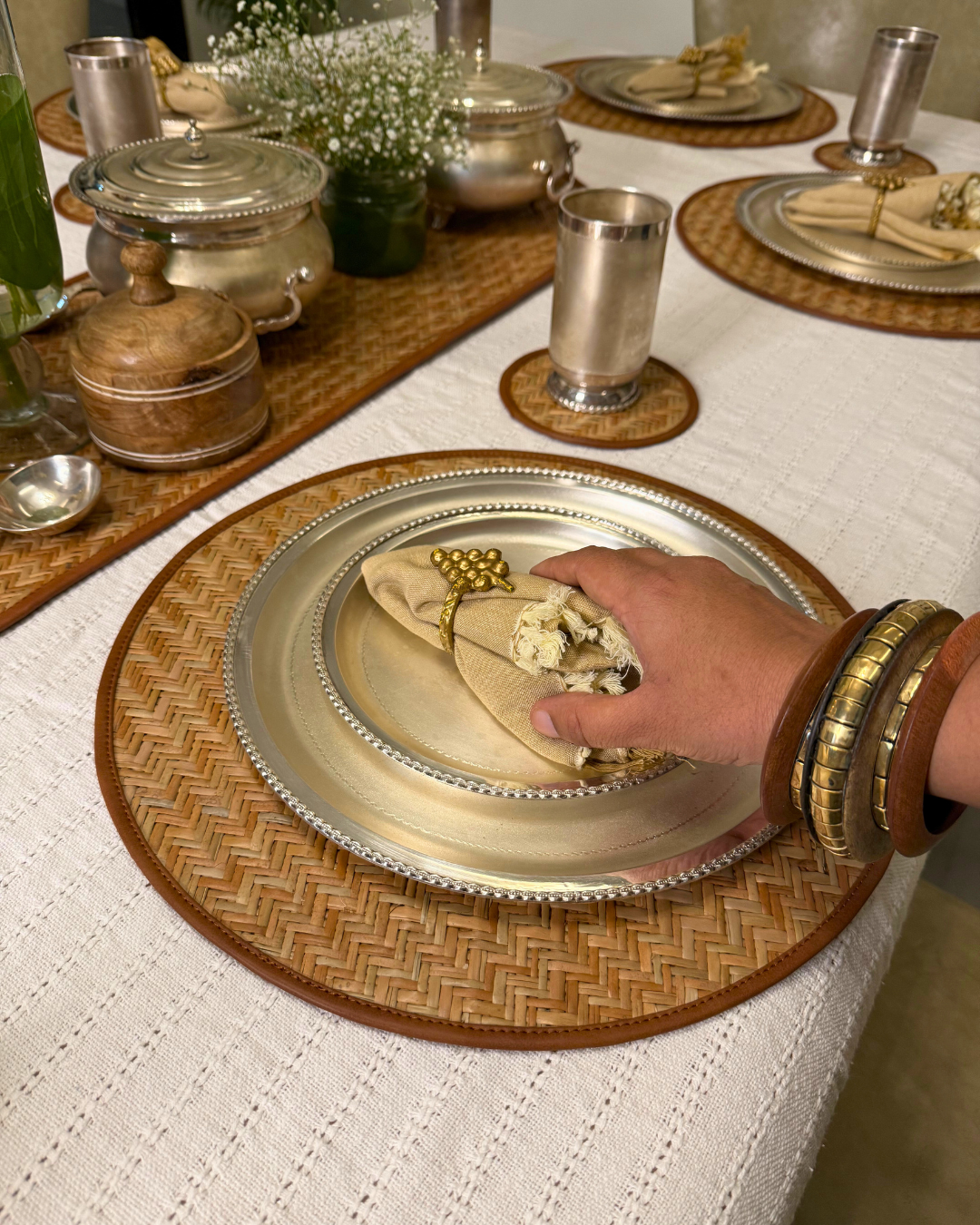 Smitam Signature Wicker Tablescape
