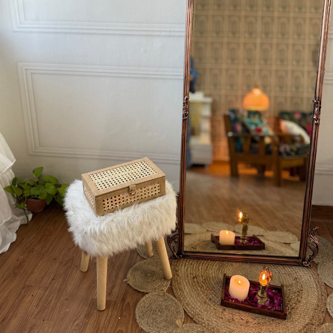 Rose Rattan Box
