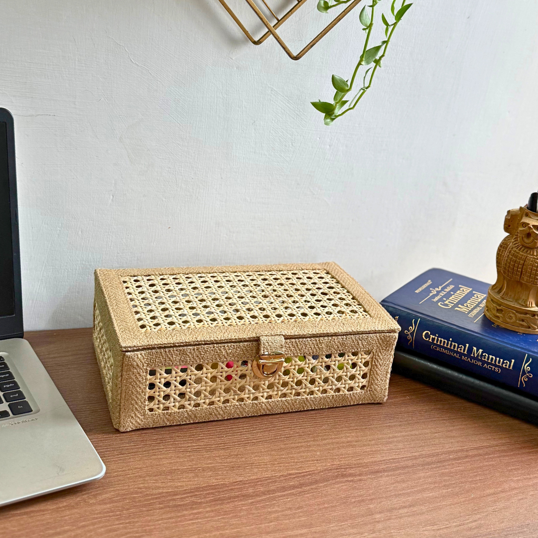 Rose Rattan Box
