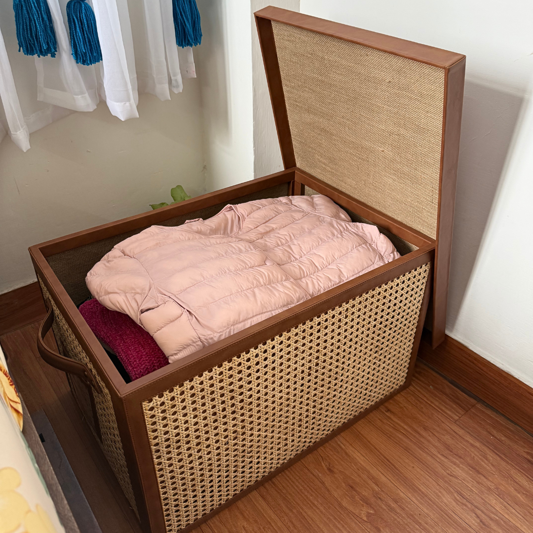 Wicker Basket with Lid