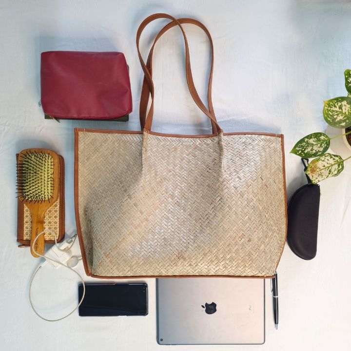 Urban Straw Tote Bag