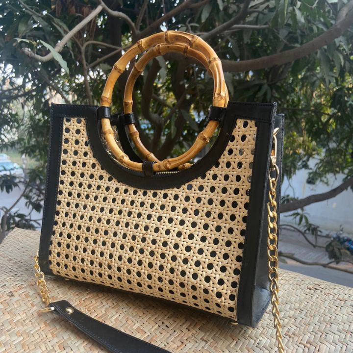 Wicker Tote Bag
