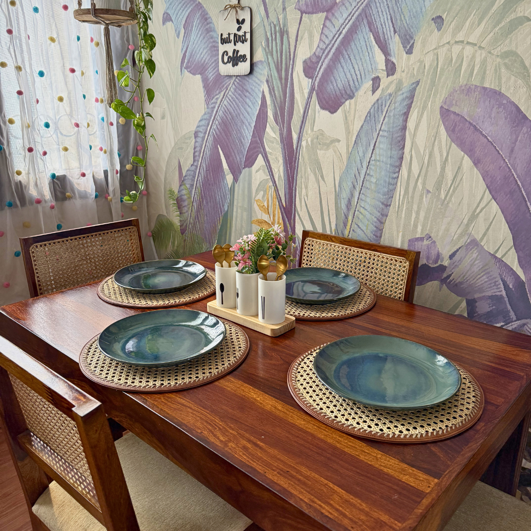 Sustainable eco-friendly rattan round table mats for stylish dining setup