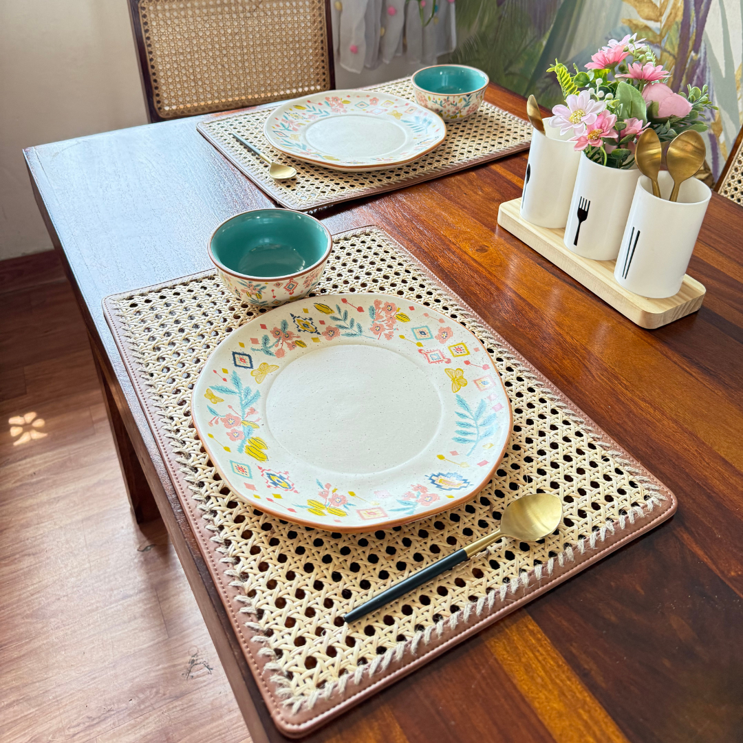 Durable and decorative rattan table mats for everyday use