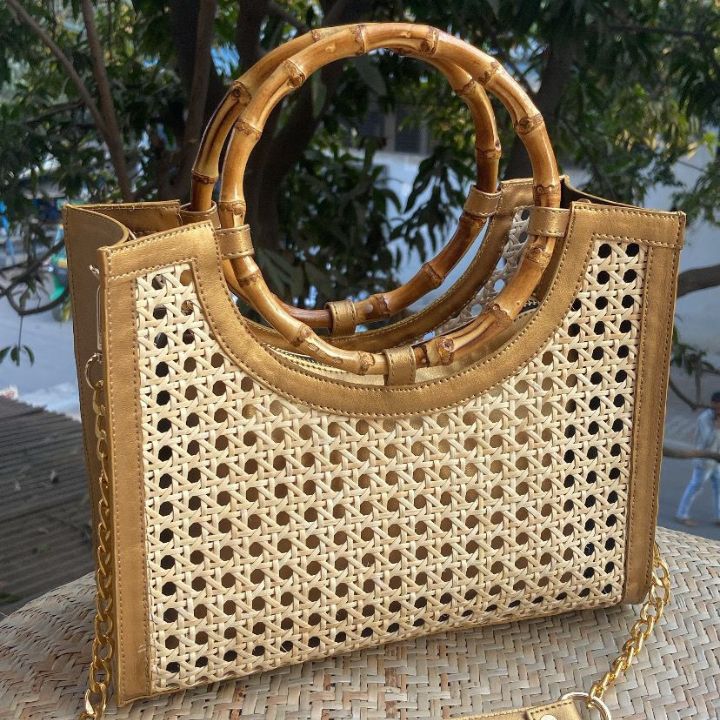 Wicker Tote Bag