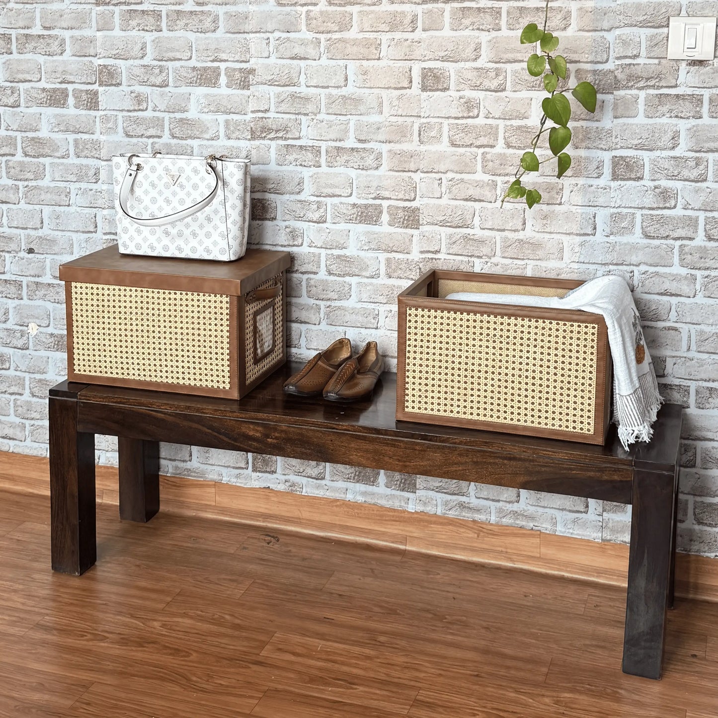 Wicker Basket with Lid (SMALL)