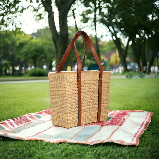 Kauna Grass Picnic Basket Bag