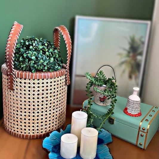 Jute Handle Basket Organizer
