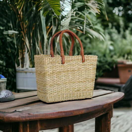 Kauna Grass Lunch Basket Bag (Natural)