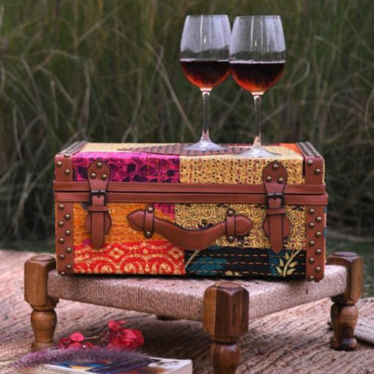 Vintage Trunk with Kantha Work