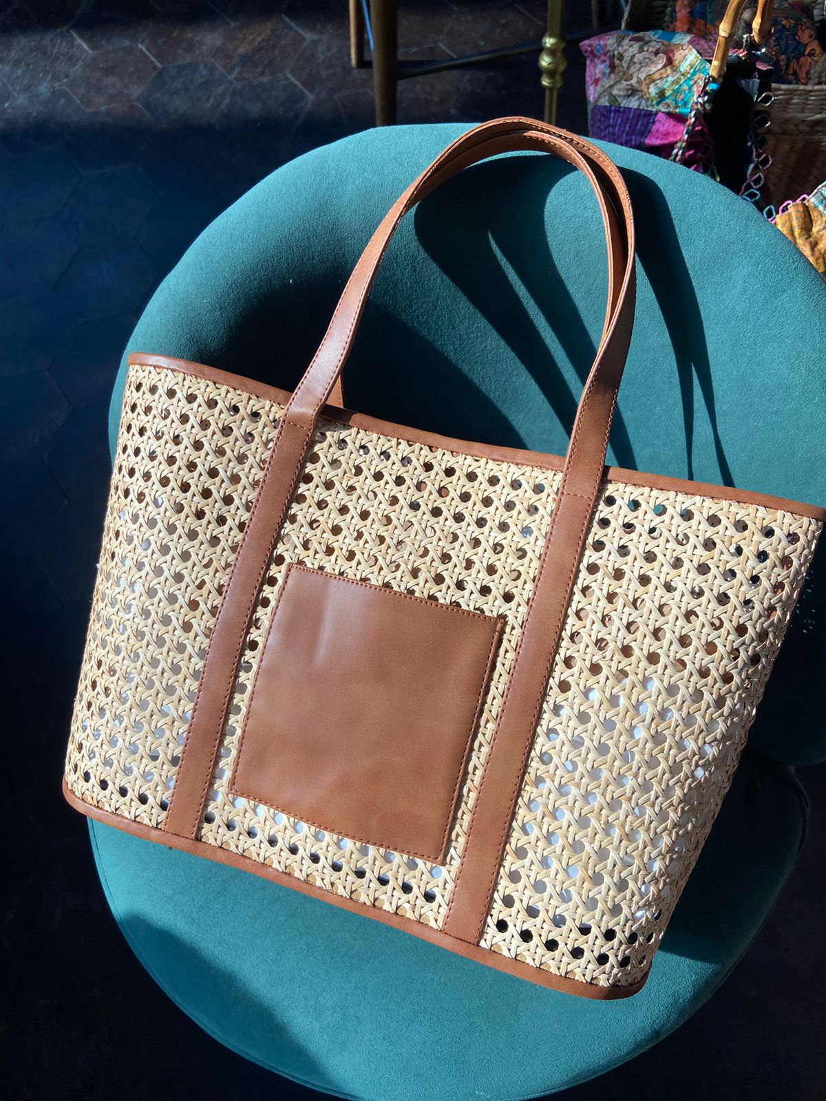 Tulip Cane Bag with Detachable Pouch