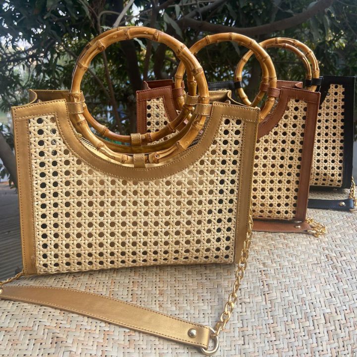 Wicker Tote Bag