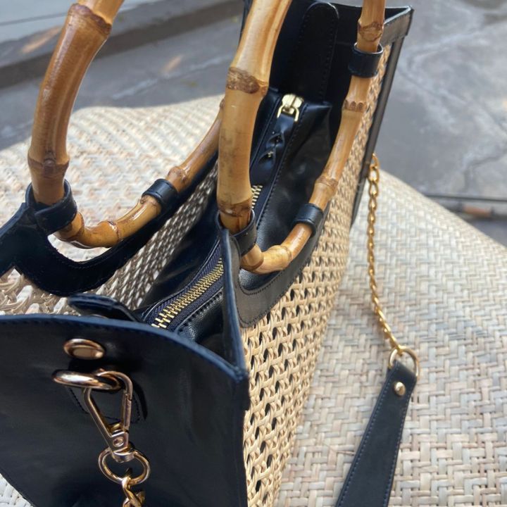 Wicker Tote Bag