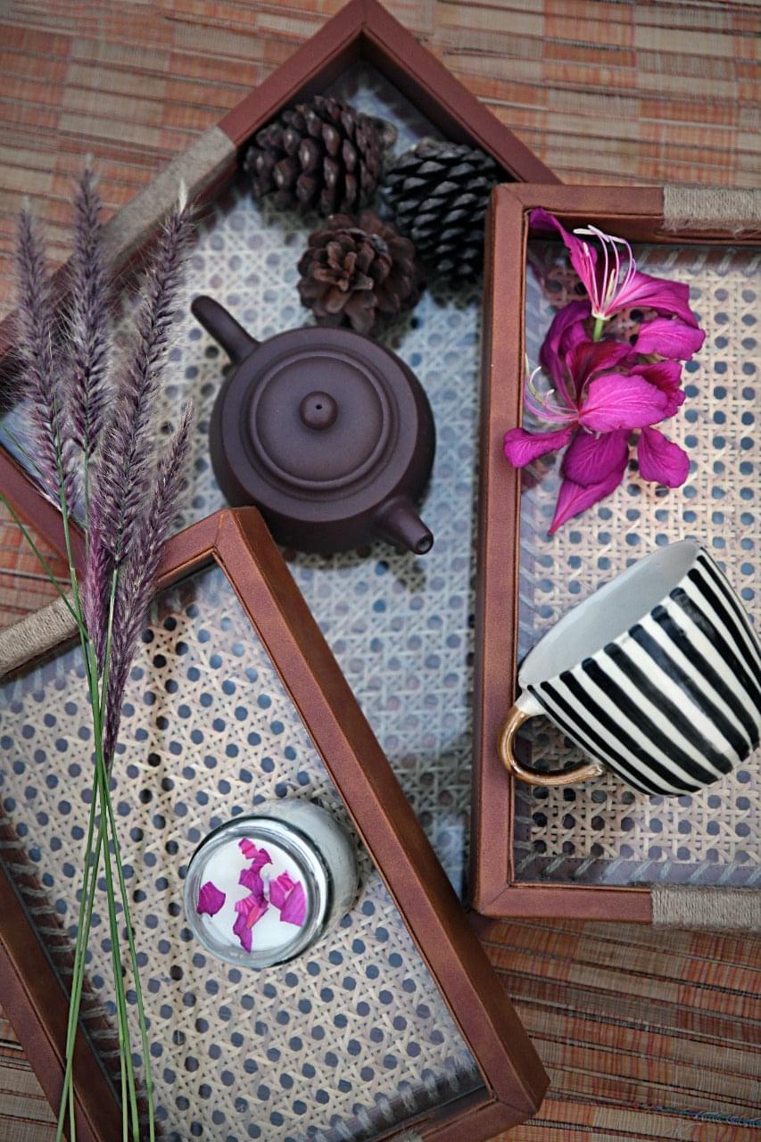 Rattan Cane Serving Tray