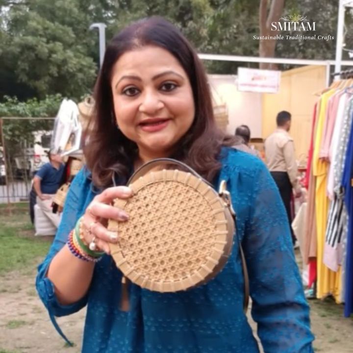 Round Cane Bag