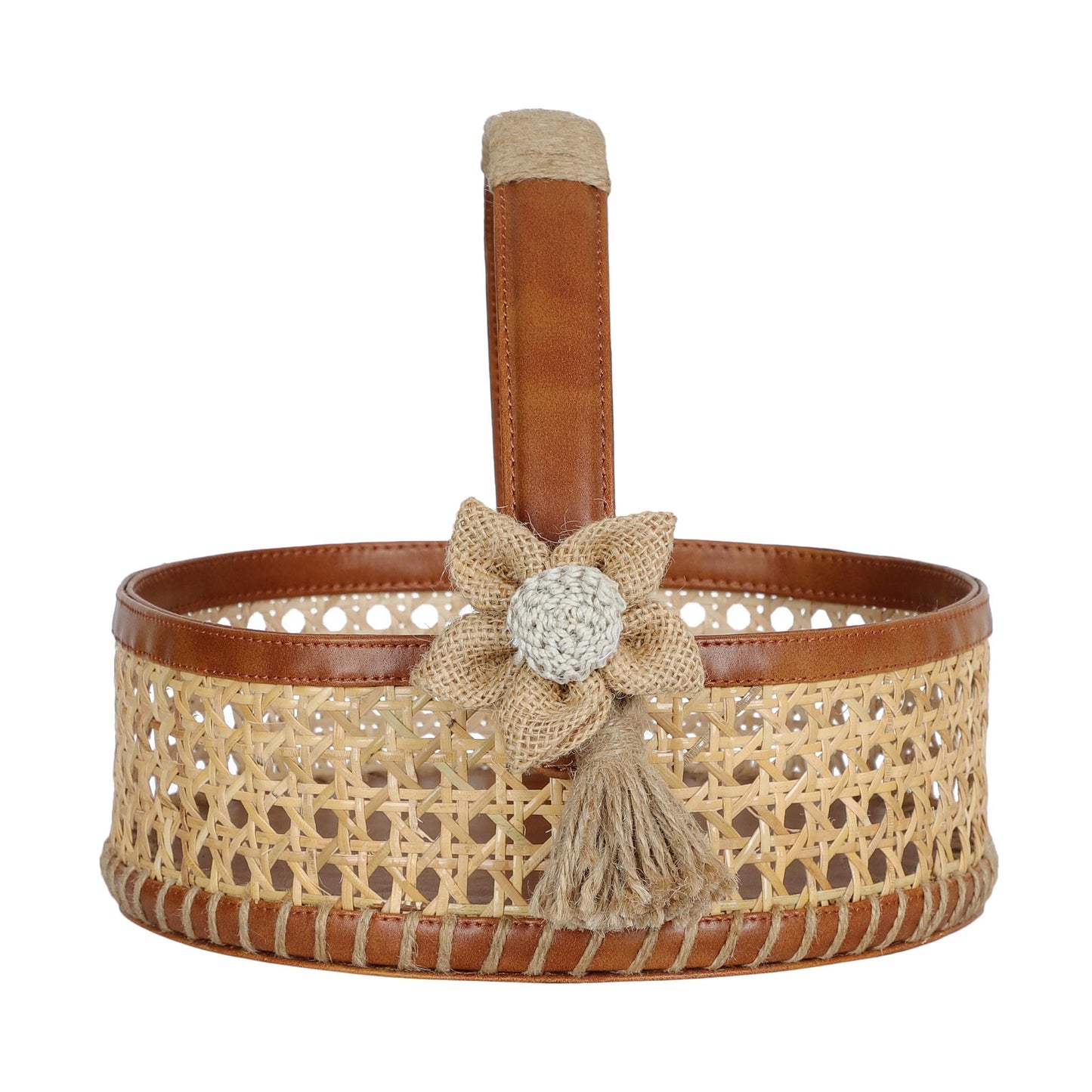 Brown Natural Finish Multipurpose Handmade Basket