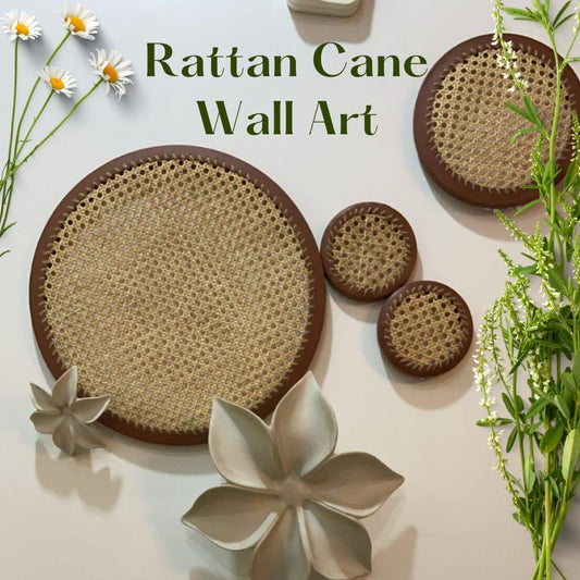 Rattan Cane Wall Art (Set of 2)