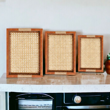 Rattan Cane Serving Tray