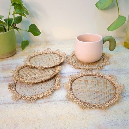 Wicker Coaster (set of 6 )