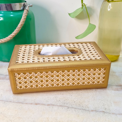 Rattan Cane Tissue Box Holder Cover