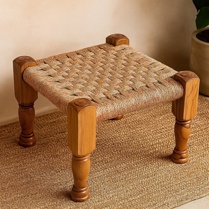 Handwoven Jute Charpoy / Peedha