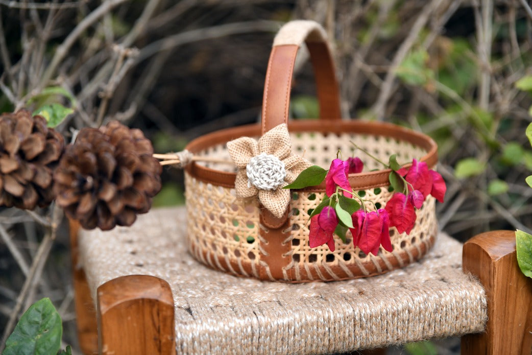 Brown Natural Finish Multipurpose Handmade Basket