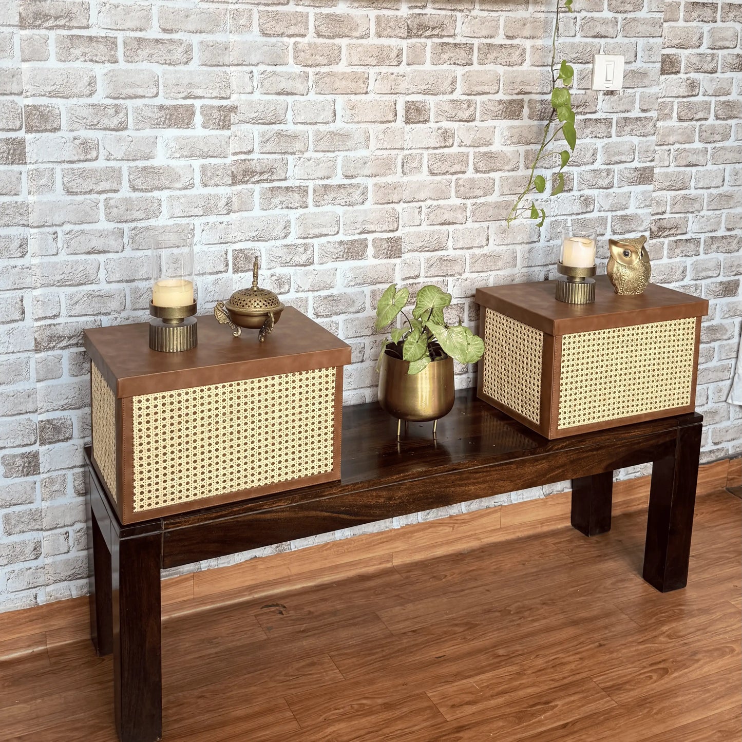 Wicker Basket with Lid (SMALL)