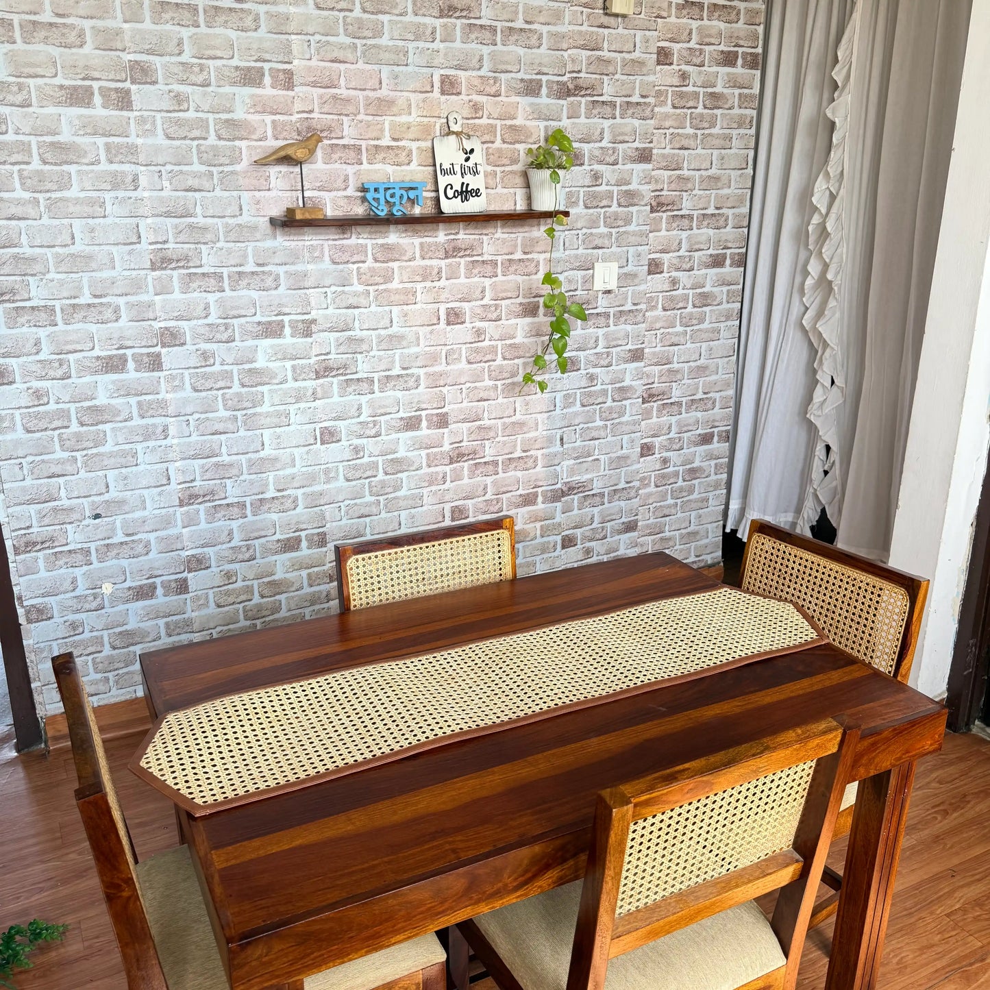 Rattan Cane Table Runner