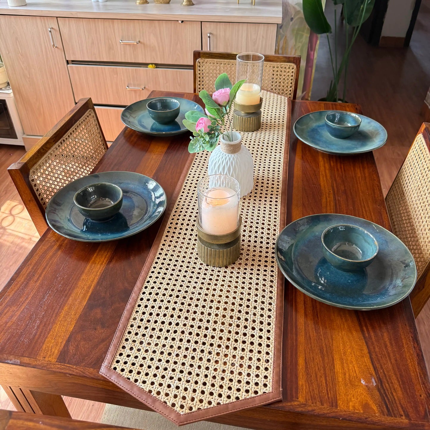 Rattan Cane Table Runner