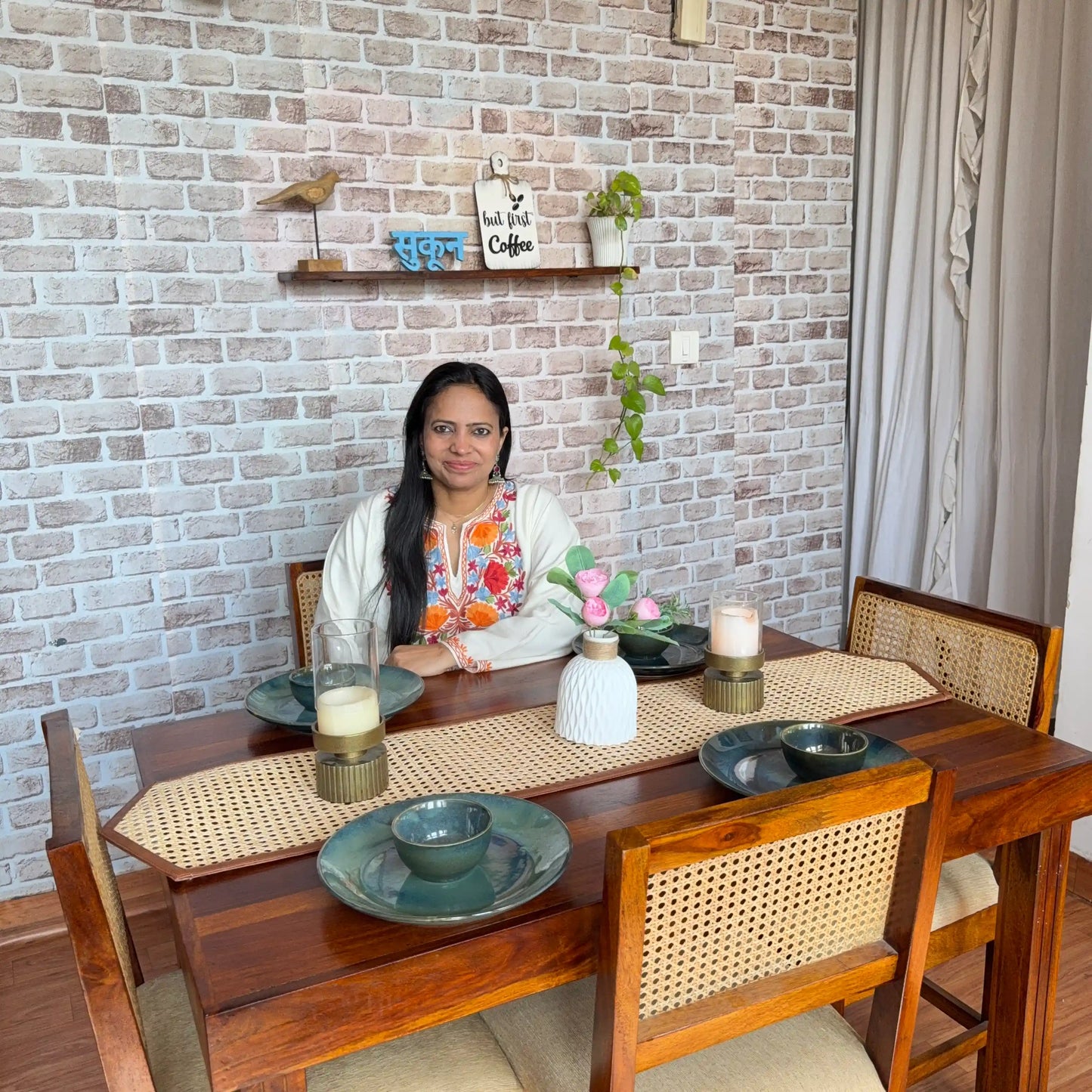 Rattan Cane Table Runner