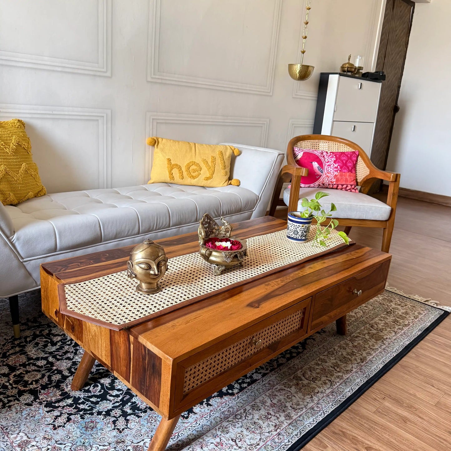 Rattan Cane Table Runner