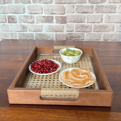 Rattan Cane Serving Tray