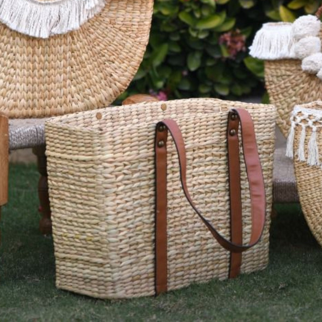 Kauna Grass Picnic Basket Bag