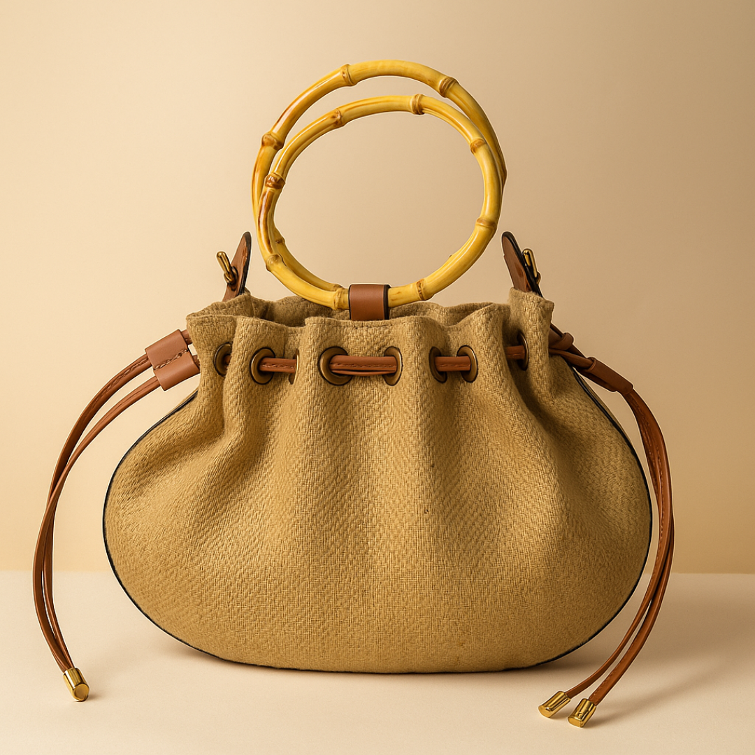 Jute Drawstring Handbag