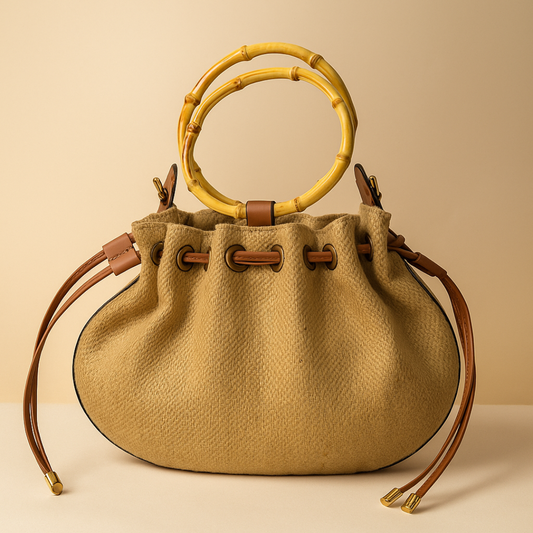 Jute Drawstring Handbag