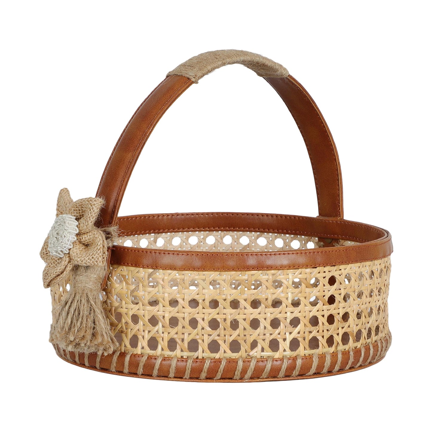 Round Cane Gift Basket