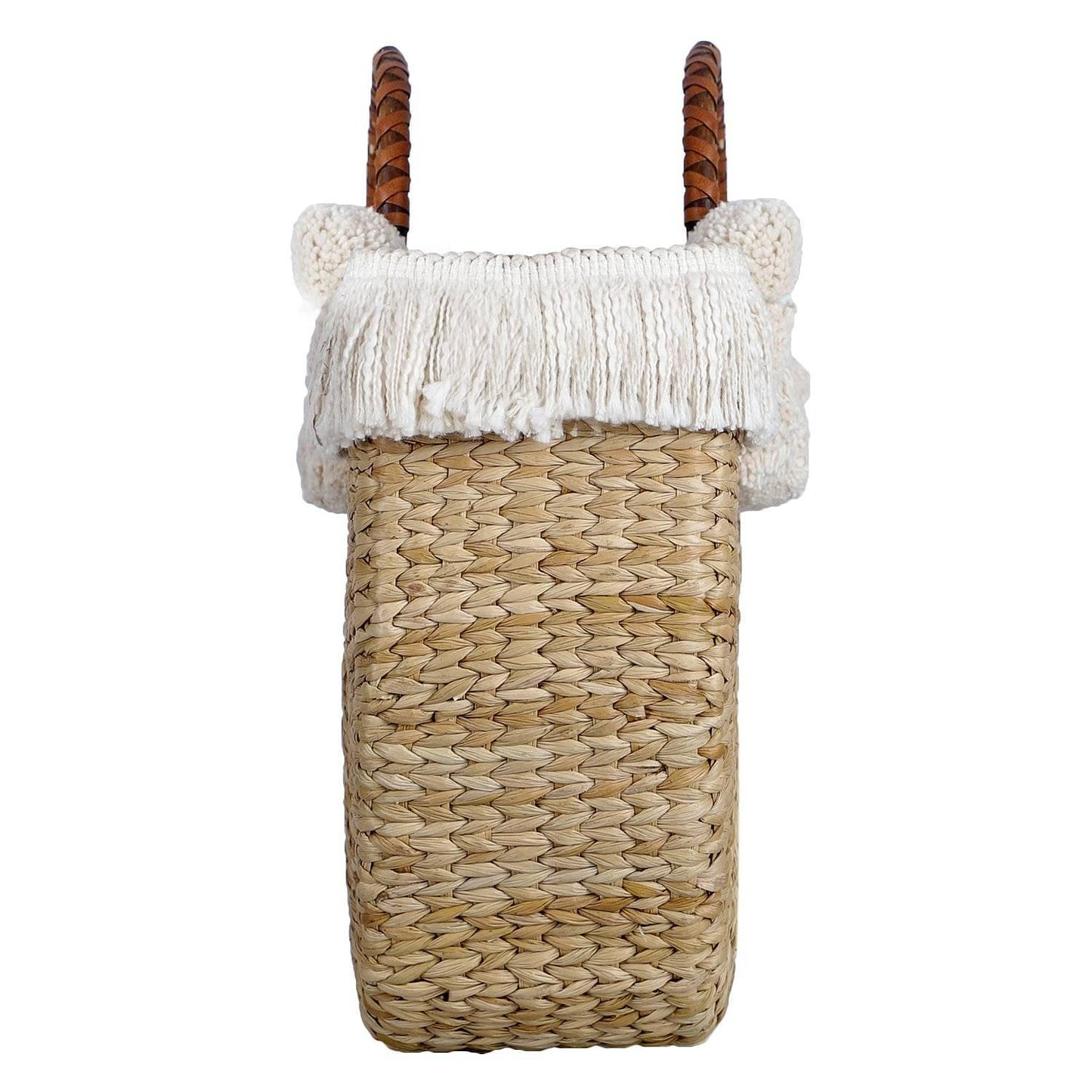 Boho Shopping Basket Bag with Pompom