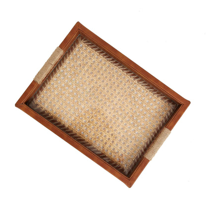 Rattan Cane Serving Tray